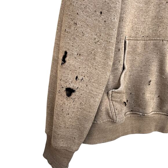 Wells Lamont Distressed Hoodie Men’s L Workwear Grunge Thrashed - Picture 3 of 14